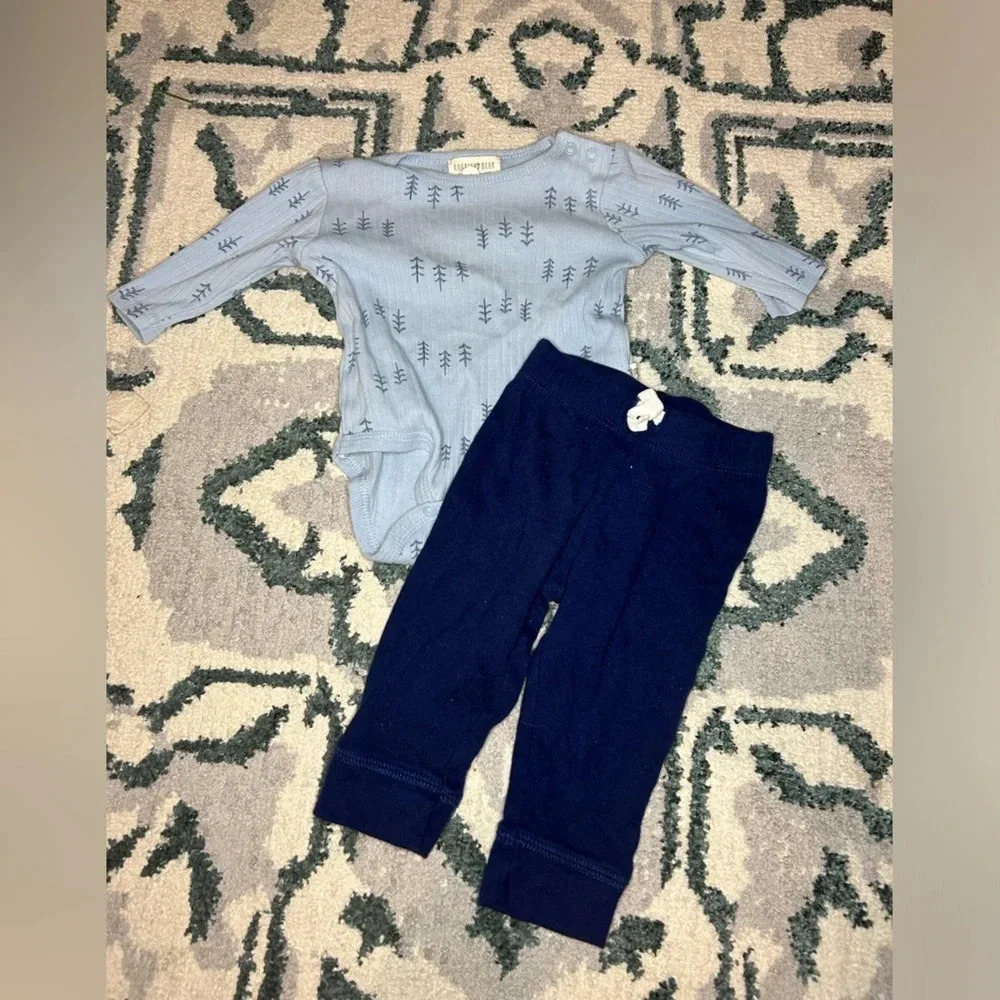Rabbit and Bear Onesie Size 3 Months, Carters Pants Size 6 Months (runs smaller)